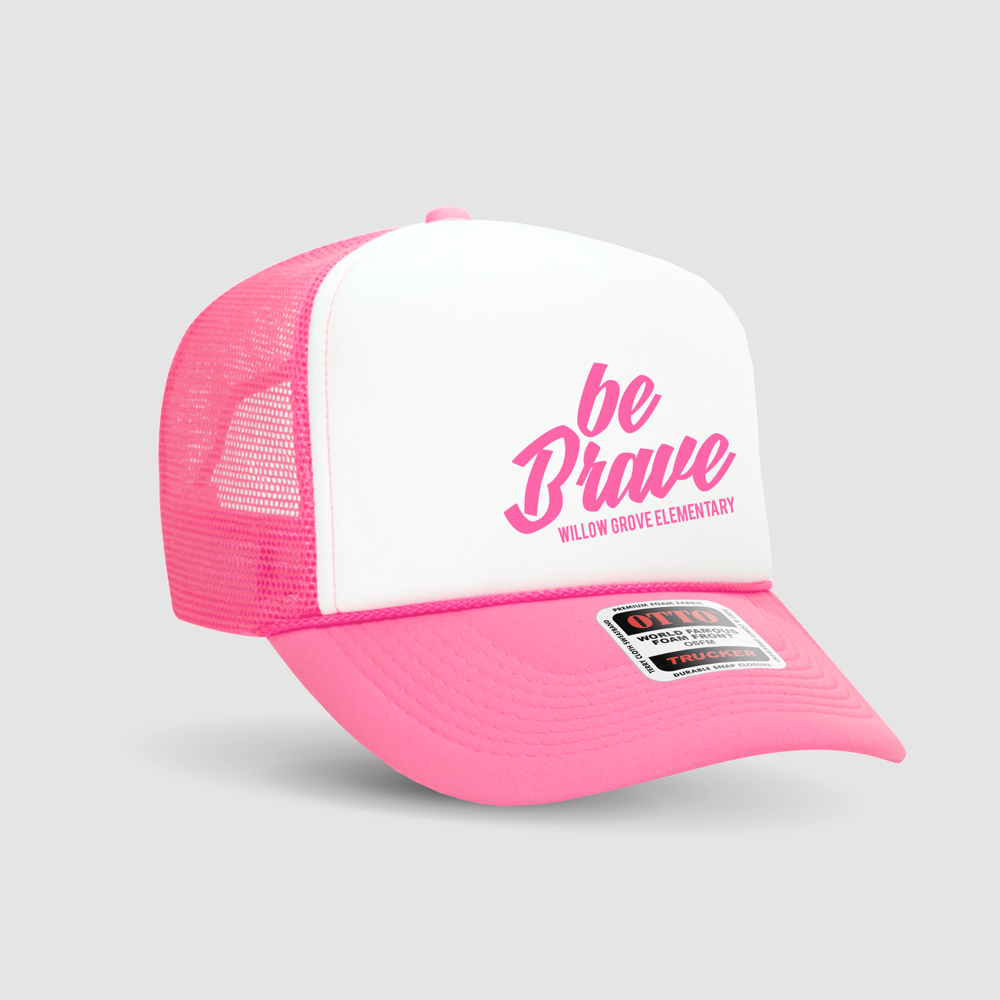 Be Brave Trucker Pink
